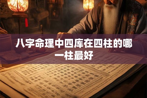 八字命理中四库在四柱的哪一柱最好
