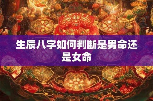生辰八字如何判断是男命还是女命