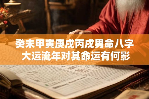癸未甲寅庚戌丙戌男命八字 大运流年对其命运有何影响