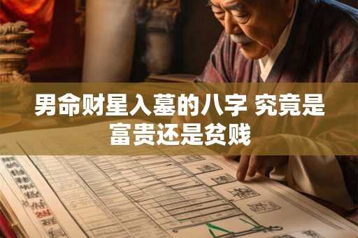 男命财星入墓的八字 究竟是富贵还是贫贱