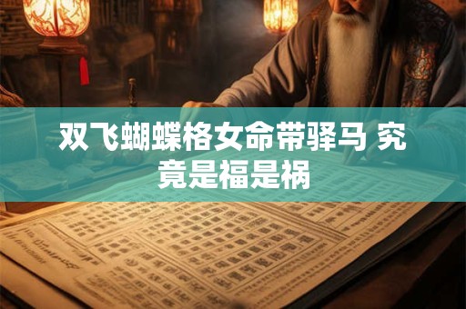双飞蝴蝶格女命带驿马 究竟是福是祸
