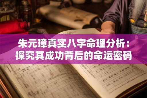 朱元璋真实八字命理分析：探究其成功背后的命运密码