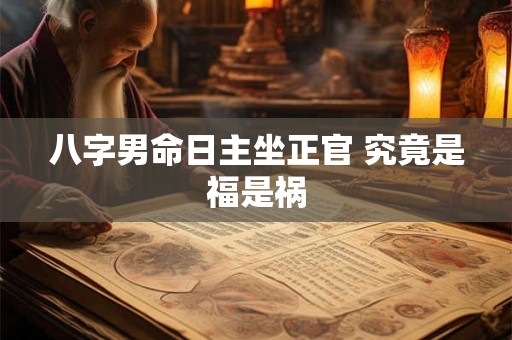 八字男命日主坐正官 究竟是福是祸