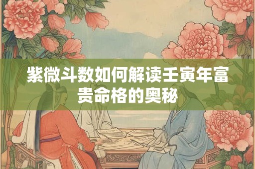 紫微斗数如何解读壬寅年富贵命格的奥秘