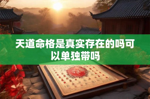 天道命格是真实存在的吗可以单独带吗