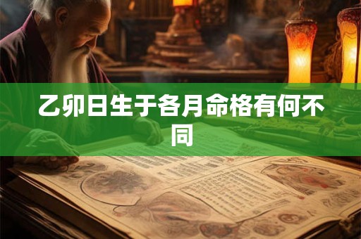 乙卯日生于各月命格有何不同