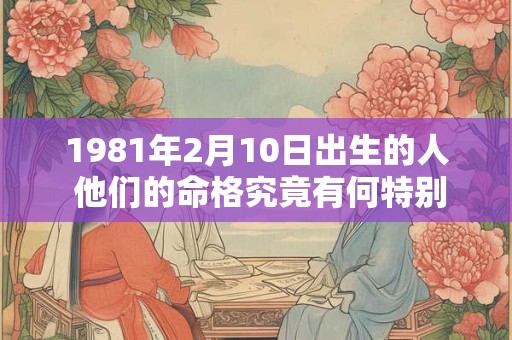 1981年2月10日出生的人 他们的命格究竟有何特别之处