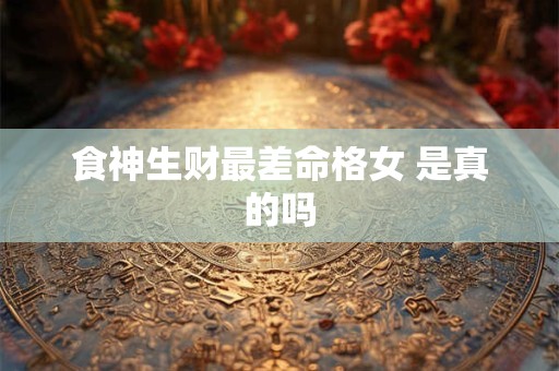 食神生财最差命格女 是真的吗