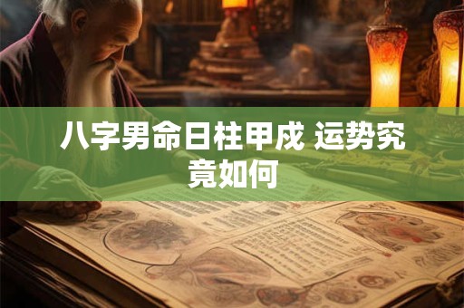 八字男命日柱甲戍 运势究竟如何