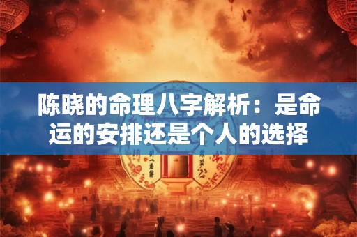 陈晓的命理八字解析：是命运的安排还是个人的选择