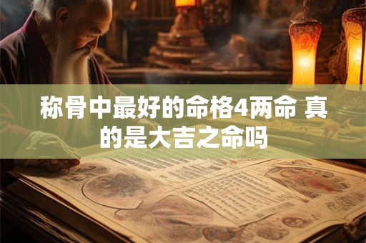 称骨中最好的命格4两命 真的是大吉之命吗