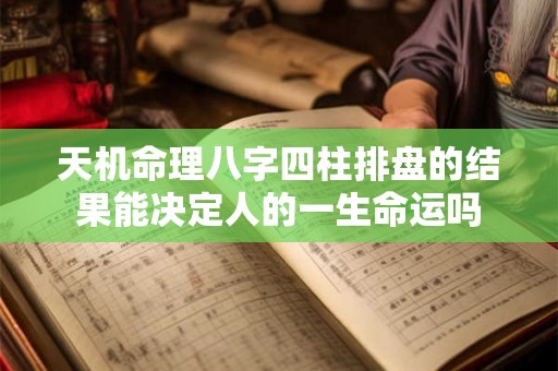 天机命理八字四柱排盘的结果能决定人的一生命运吗