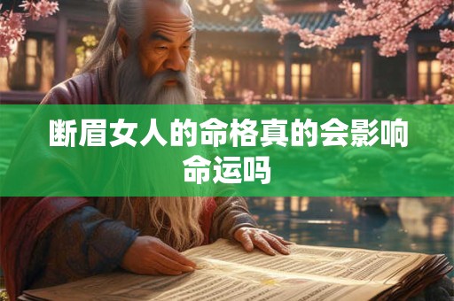 断眉女人的命格真的会影响命运吗