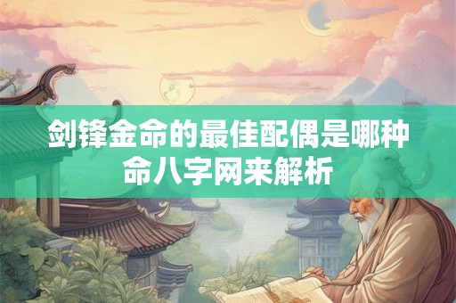 剑锋金命的最佳配偶是哪种命八字网来解析