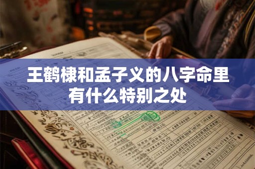 王鹤棣和孟子义的八字命里有什么特别之处 王鹤棣和孟子义的八字命里有什么特别之处