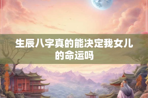 生辰八字真的能决定我女儿的命运吗