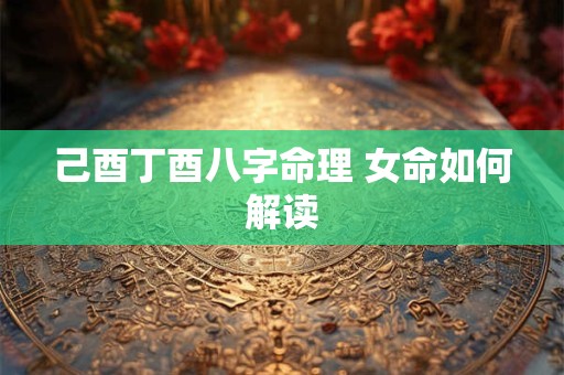 己酉丁酉八字命理 女命如何解读
