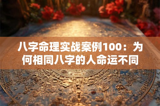 八字命理实战案例100：为何相同八字的人命运不同