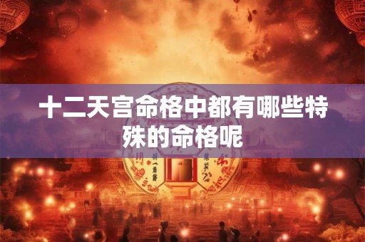 十二天宫命格中都有哪些特殊的命格呢