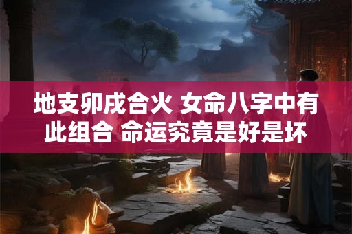 地支卯戌合火 女命八字中有此组合 命运究竟是好是坏