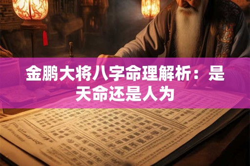 金鹏大将八字命理解析：是天命还是人为