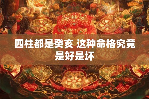 四柱都是癸亥 这种命格究竟是好是坏