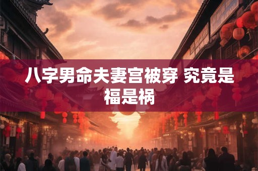 八字男命夫妻宫被穿 究竟是福是祸