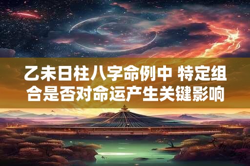 乙未日柱八字命例中 特定组合是否对命运产生关键影响