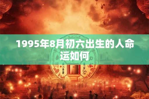 1995年8月初六出生的人命运如何