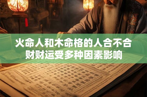 火命人和木命格的人合不合财财运受多种因素影响