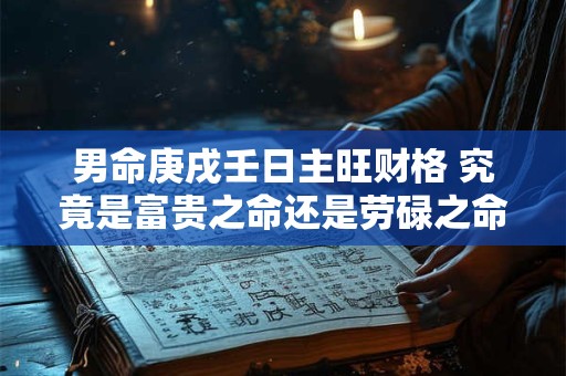 男命庚戌壬日主旺财格 究竟是富贵之命还是劳碌之命