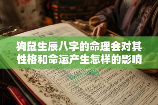 狗鼠生辰八字的命理会对其性格和命运产生怎样的影响