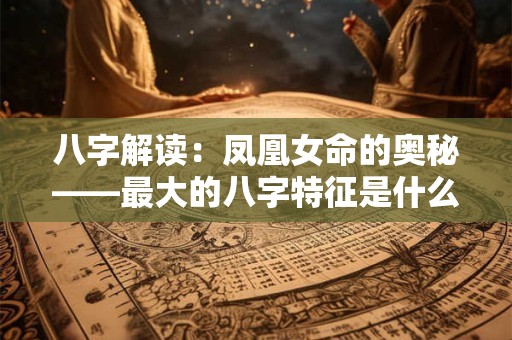 八字解读：凤凰女命的奥秘——最大的八字特征是什么