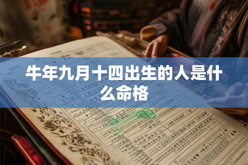 牛年九月十四出生的人是什么命格