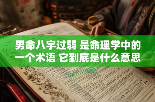男命八字过弱 是命理学中的一个术语 它到底是什么意思呢