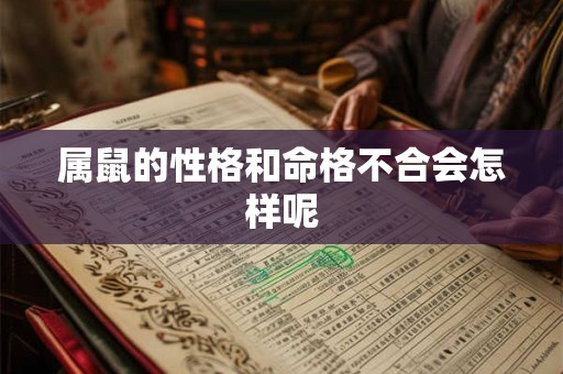 属鼠的性格和命格不合会怎样呢