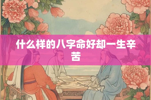 什么样的八字命好却一生辛苦