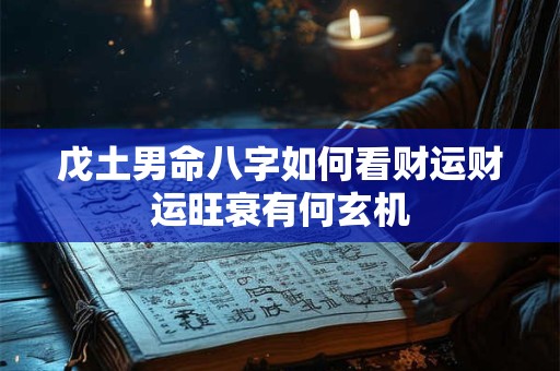 戊土男命八字如何看财运财运旺衰有何玄机