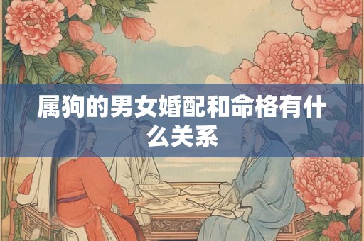 属狗的男女婚配和命格有什么关系