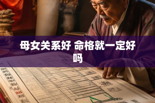 母女关系好 命格就一定好吗