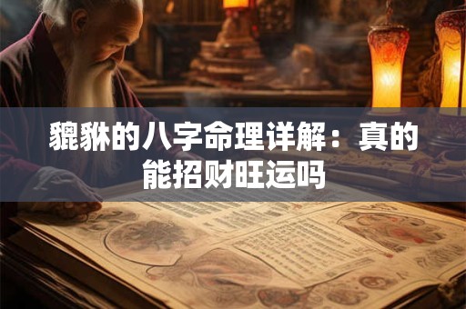 貔貅的八字命理详解：真的能招财旺运吗