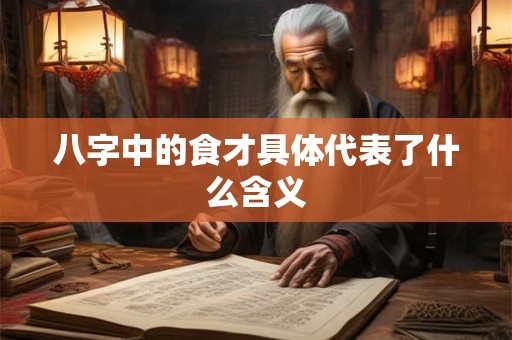 八字中的食才具体代表了什么含义