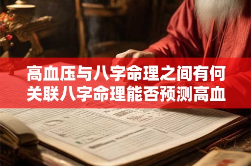 高血压与八字命理之间有何关联八字命理能否预测高血压风险