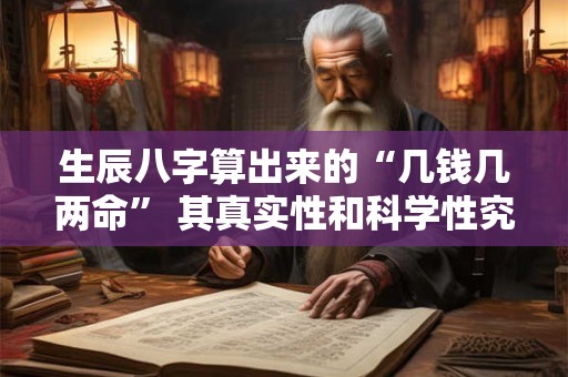 生辰八字算出来的“几钱几两命” 其真实性和科学性究竟如何呢