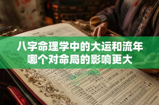 八字命理学中的大运和流年哪个对命局的影响更大