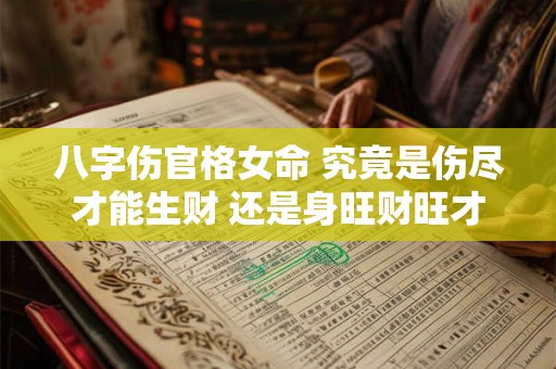 八字伤官格女命 究竟是伤尽才能生财 还是身旺财旺才能生财
