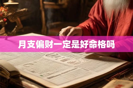 月支偏财一定是好命格吗