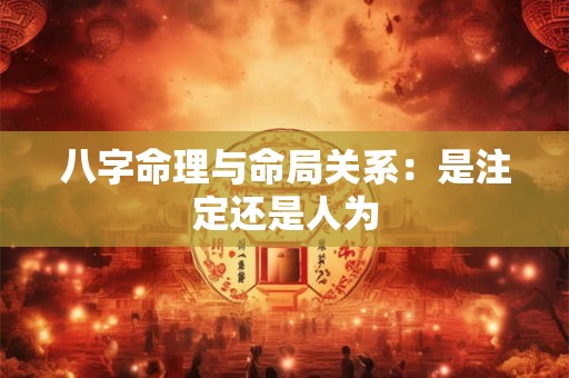 八字命理与命局关系：是注定还是人为