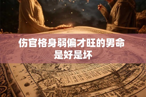 伤官格身弱偏才旺的男命 是好是坏