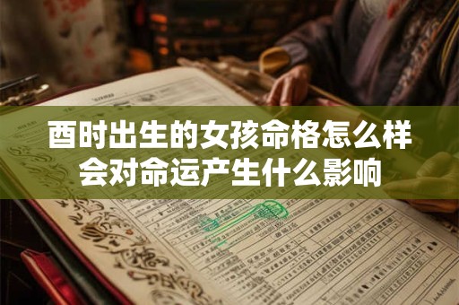 酉时出生的女孩命格怎么样会对命运产生什么影响